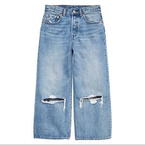 Levi’s High-waist Wide Leg Crop Jeans